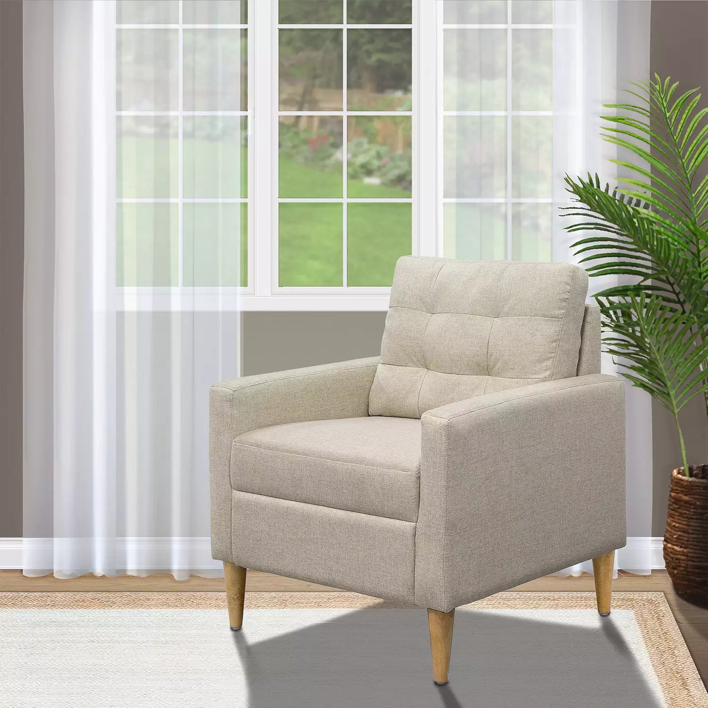 510 Design Dani Tufted Back Arm Accent Chair